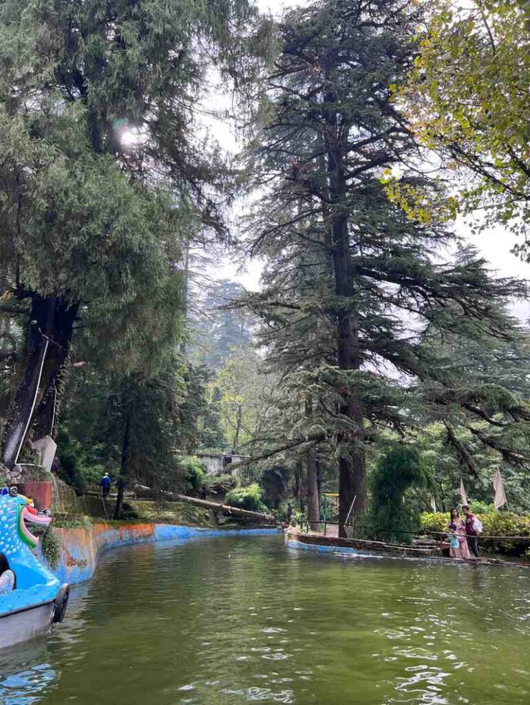 Boating at the company bagh: the Mussoorie Itinary